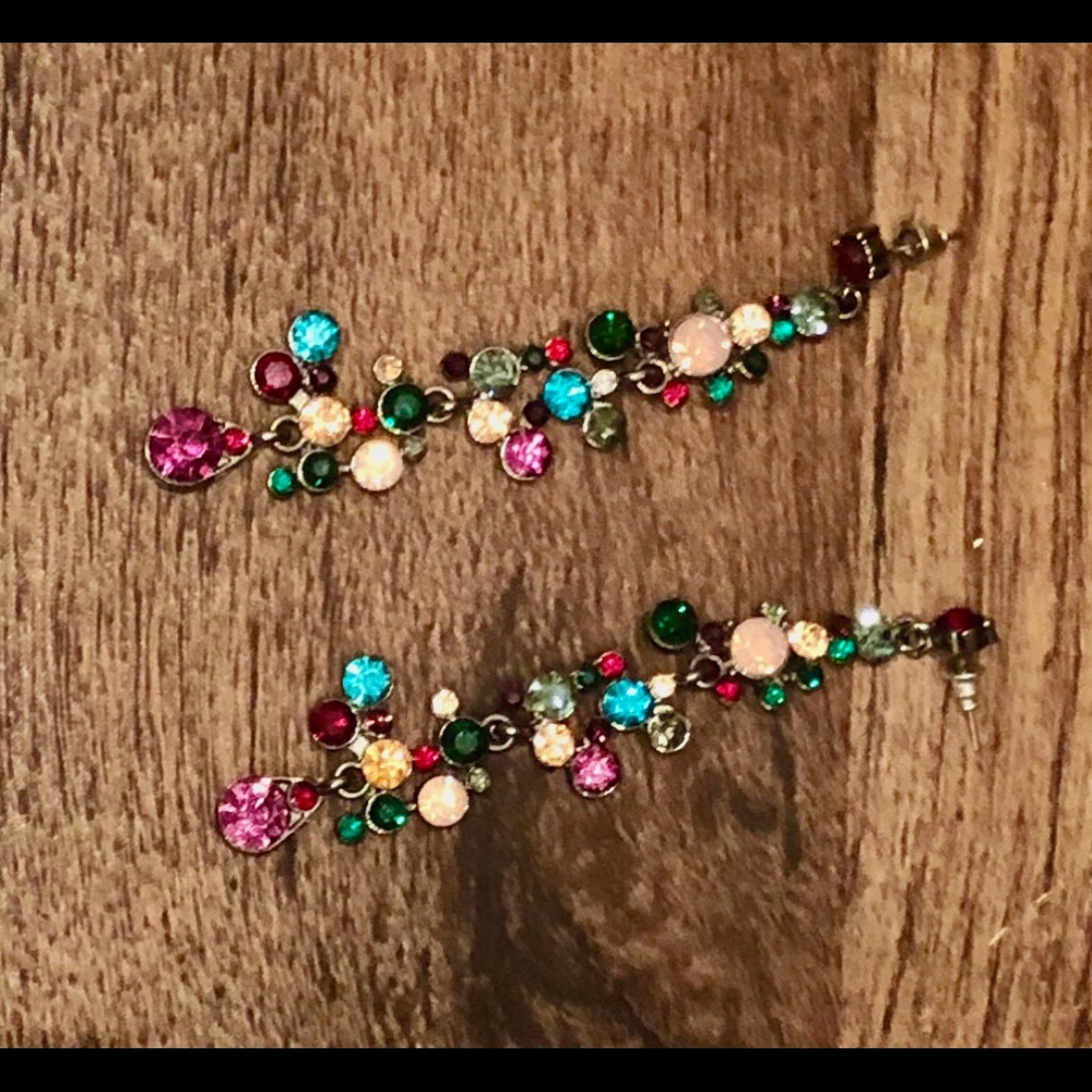 vibrant dangly earrings
